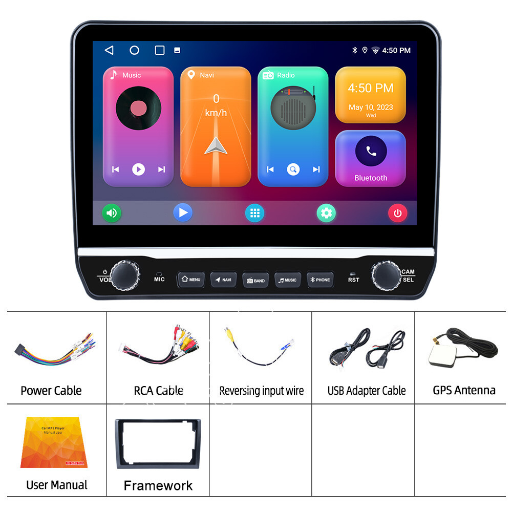 2+64G Android 13 Double 2 Din Car Carplay GPS Nav Radio Stereo Bluetooth WIFI FM