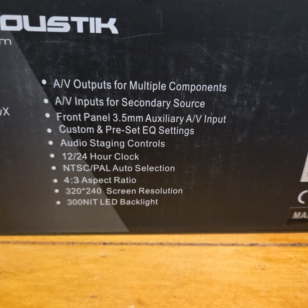 Power Acoustik PTID-3200 Single DIN 3.2″ LCD Auxiliary Detachable Face