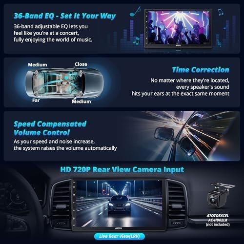 ATOTO 7IN Android Car Stereo CarPlay QLED Fully Lamination Screen Gen AI 36B-EQ