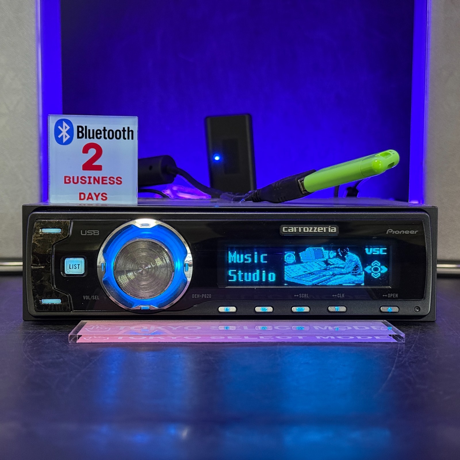 Pioneer Carrozzeria DEH-P620 1DIN Car Audio CD USB AUX Added Bluetooth In Stock