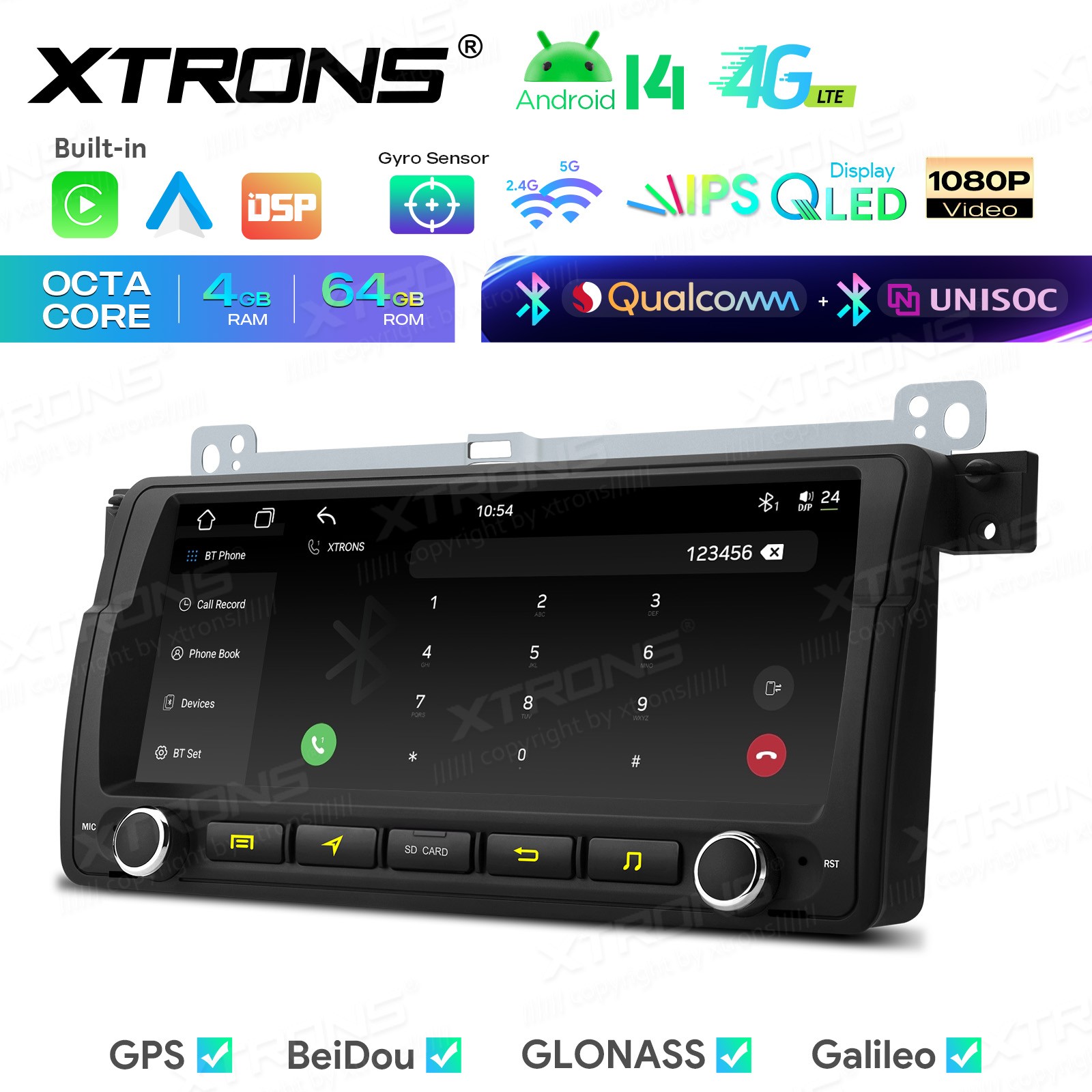 8.8 Inch Android 14 Car Radio AKM DSP for BMW 3 Series E46 CarPlay 4+64G Dual BT