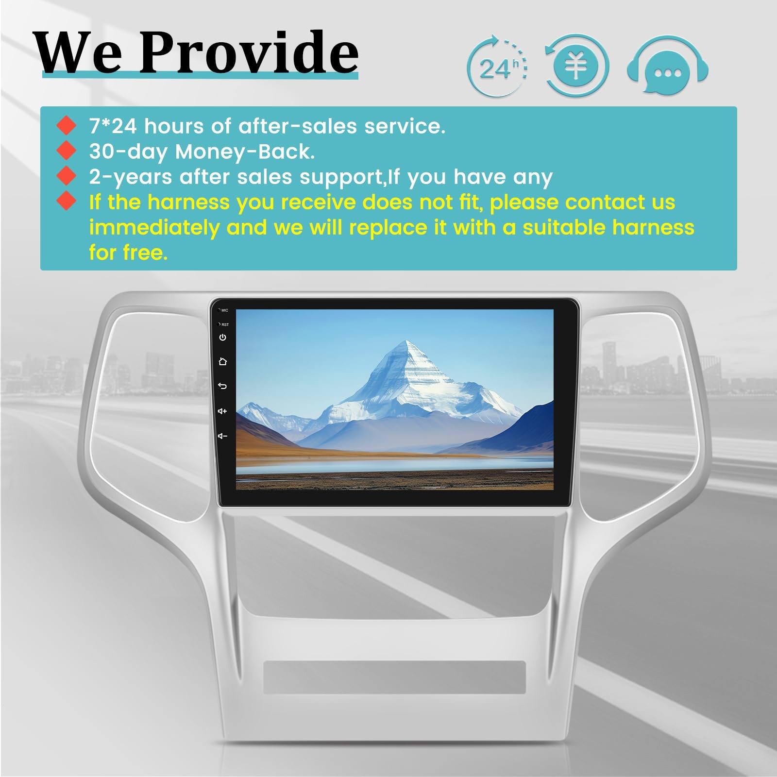 8Core 64G 9″Stereo Carplay 5G WiFi GPS FM SWC For Jeep Grand Cherokee 2011-2013