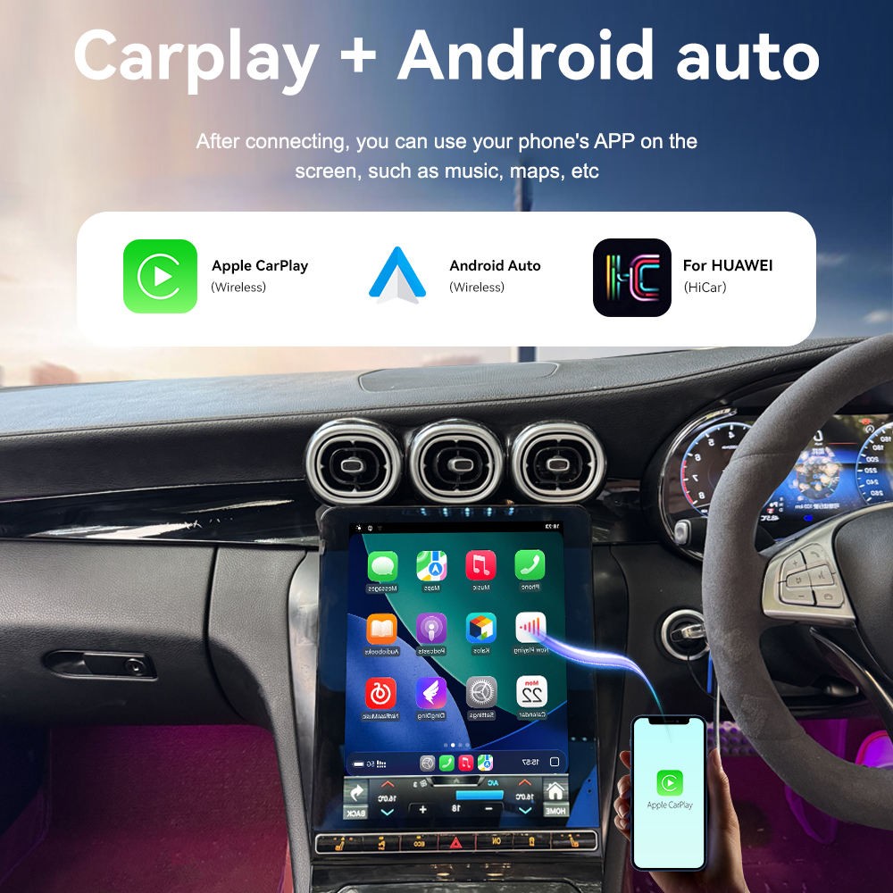 12.1” Android For Benz C GLC W205 2015-2022 Car Radio Navigation Carplay Screen