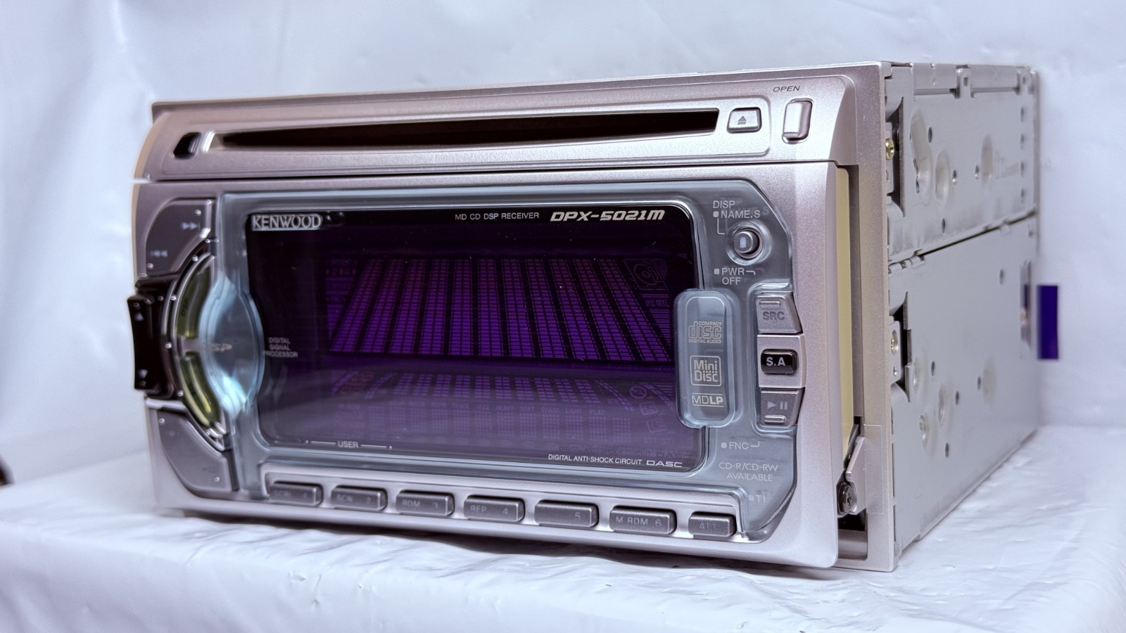 KENWOOD DPX-5021M 2DIN CD MD Car Audio w/ External Bluetooth Tested JDM Japan