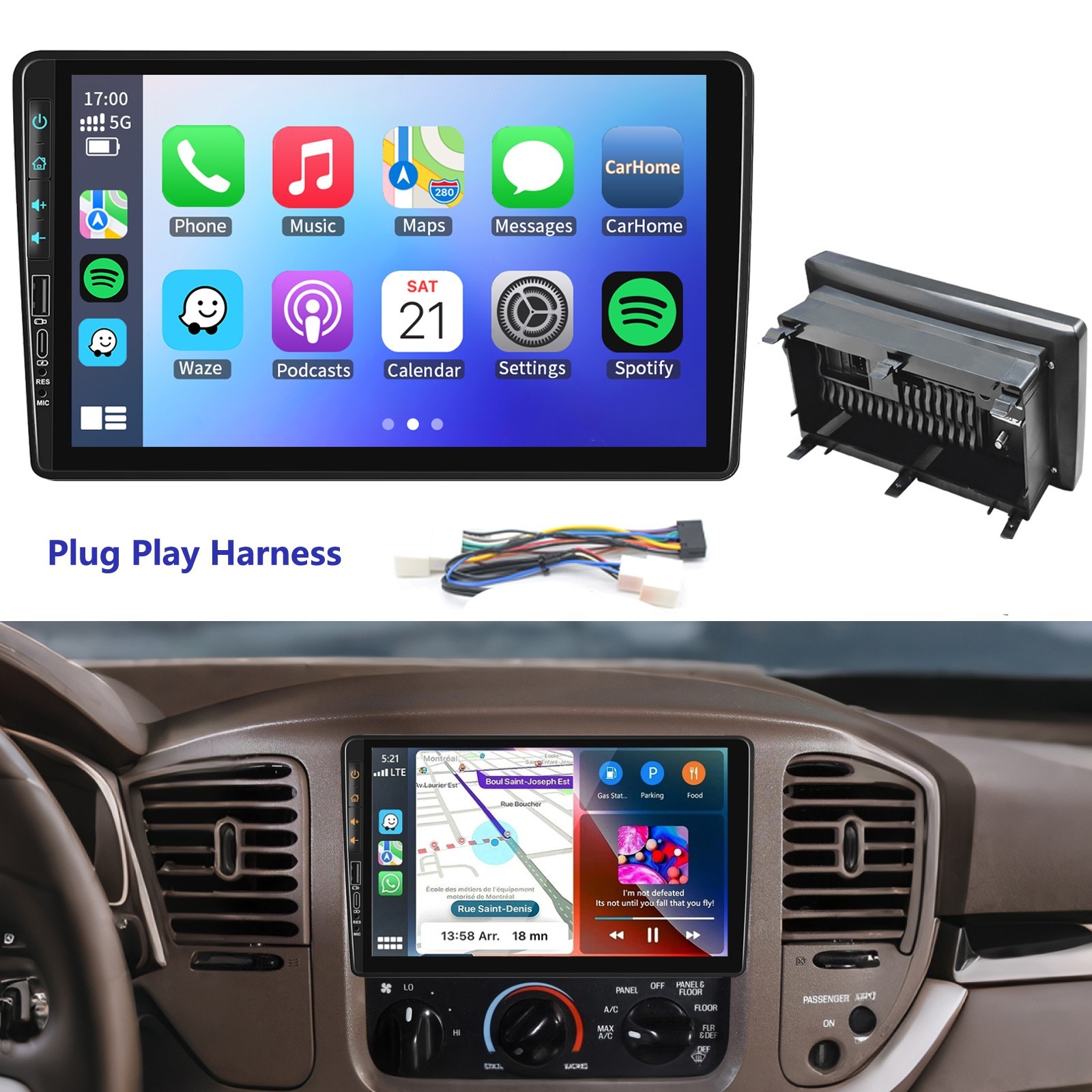 9″ For 1999-2003 Ford F150 Apple Carplay Stereo Radio Android 15 Navi GPS Player