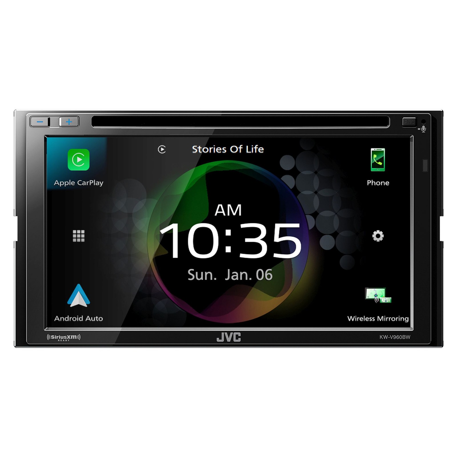 JVC KW-V960BW Wireless CarPlay, Wireless Android Auto, CD/DVD AV Receiver