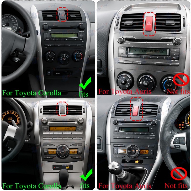 8 Core 64GB Android Car Radio For Toyota Corolla 2006-2012 Carplay Navi GPS WIFI