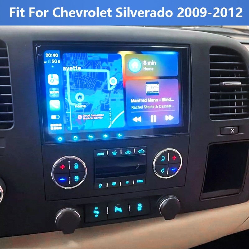 For 2009-2013 Chevrolet Silverado Apple CarPlay Android 14 Radio Stereo GPS WiFi