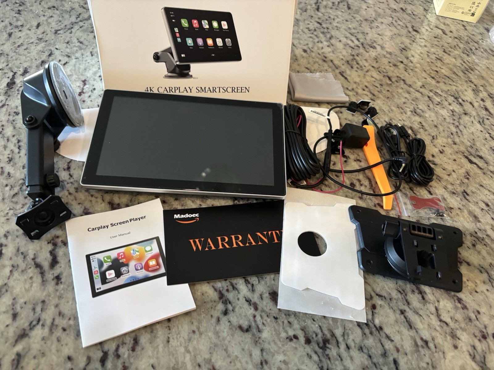 Oscio9″ Wireless Carplay Android Auto Screen with 4K Dash Cam & 1080P Backup cam