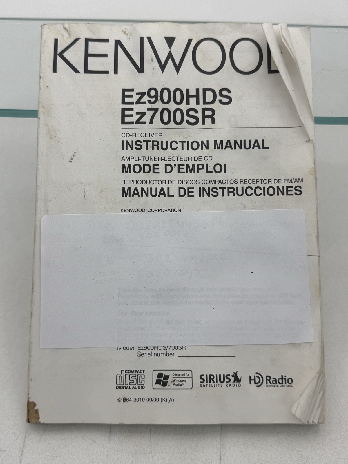 Kenwood CD receiver WORKS! iPhone, Sirius XM Compatible With Extras Harness Incl