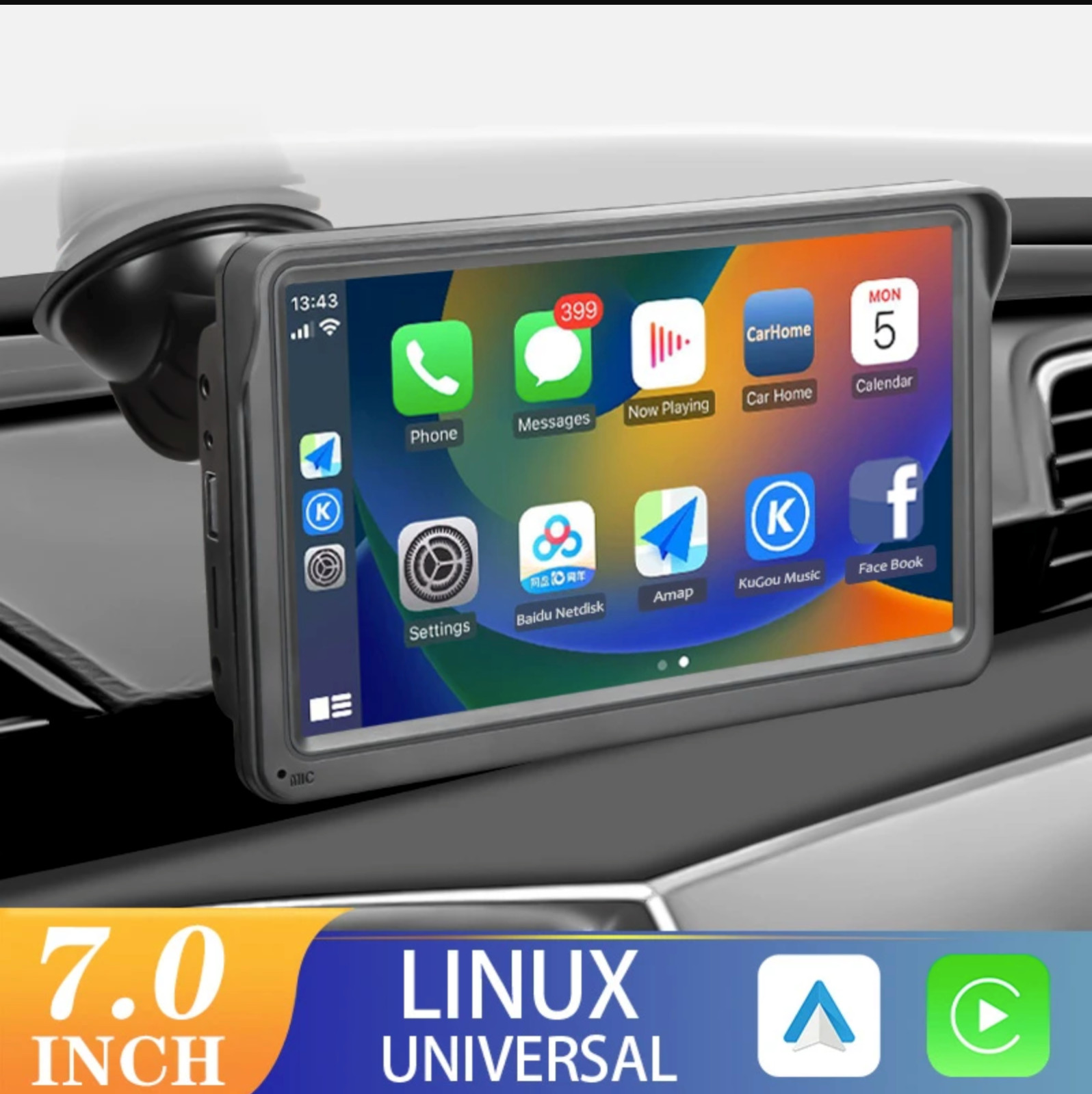 Apple CarPlay Android Auto Car Radio Multimedia Video Player Portable
