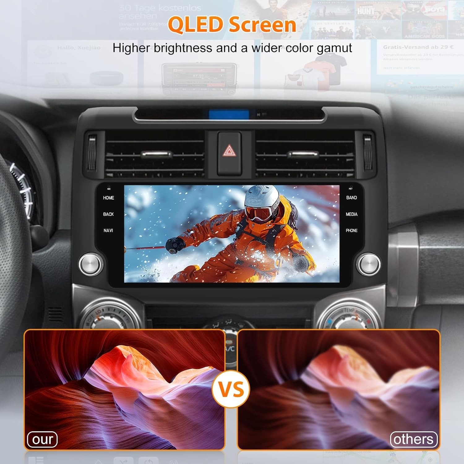 4GB+64GB Car Radio Stereo for Toyota 4Runner 2010-2023 Android 13