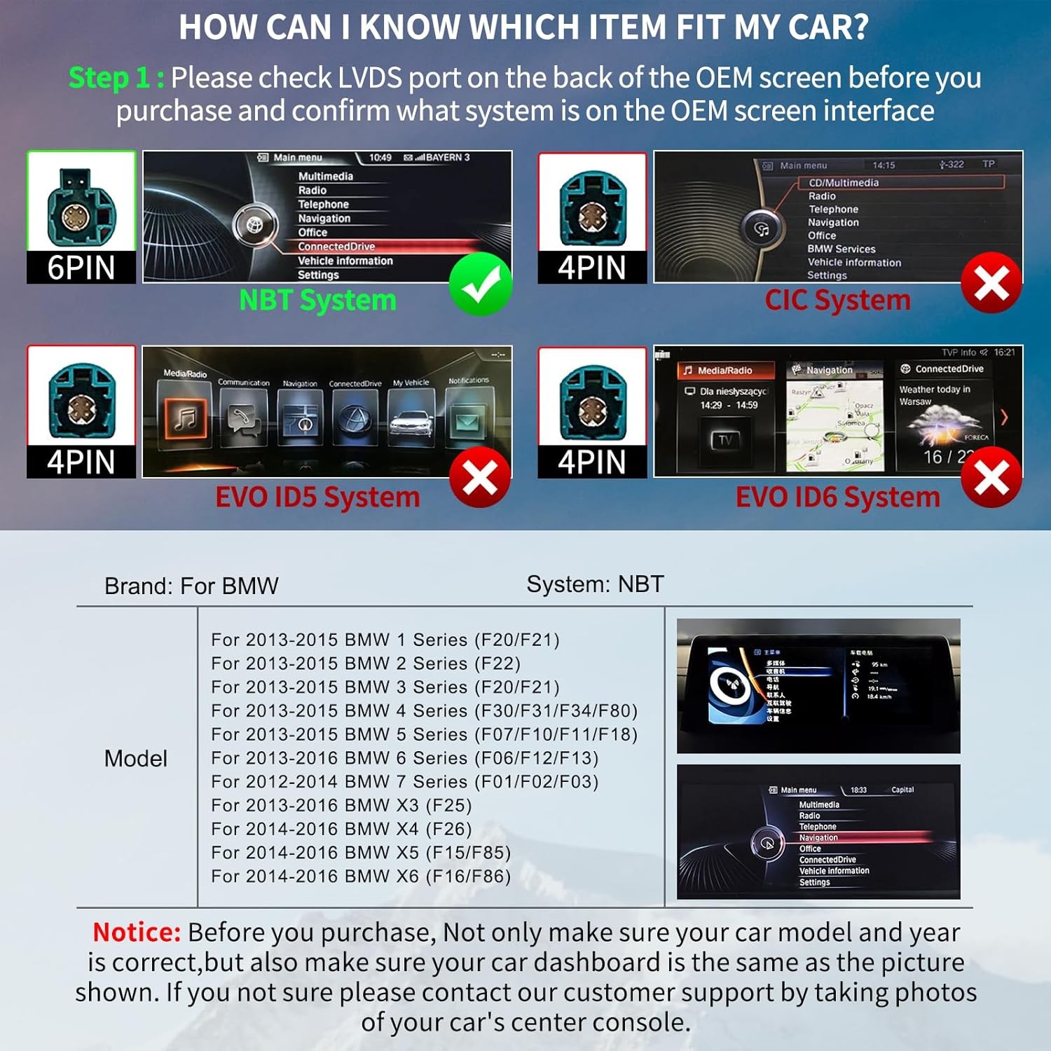 Wireless CarPlay/Android Auto Module For BMW 1 2 3 4 5 Series X1 X3 X4 X5F20 NBT