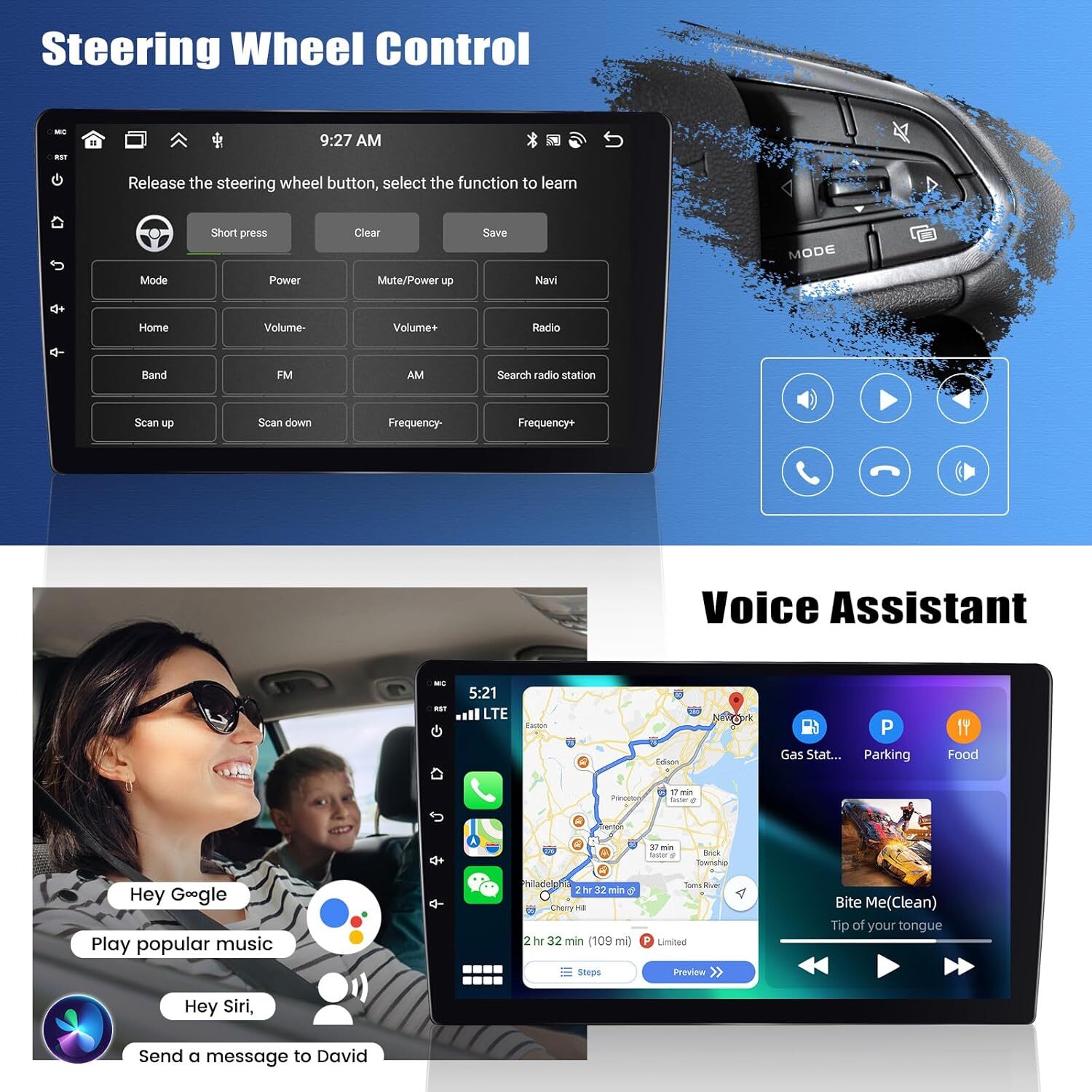 Android Car Radio GPS Stereo Player Apple Carplay For Chevrolet Camaro 2010-2015