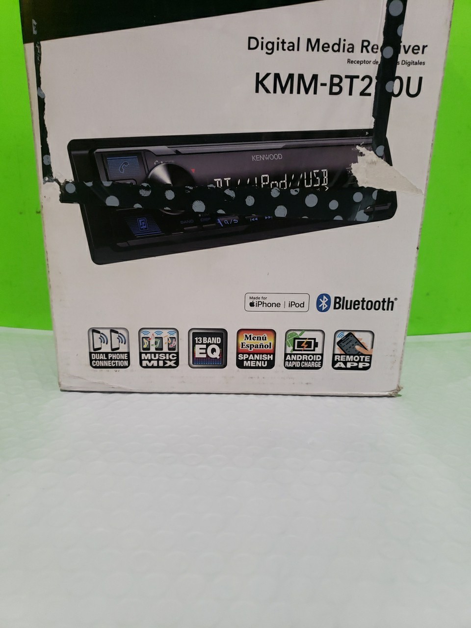 KENWOOD KMM-BT270U Bluetooth Digital Media Car Stereo Receiver with USB Port