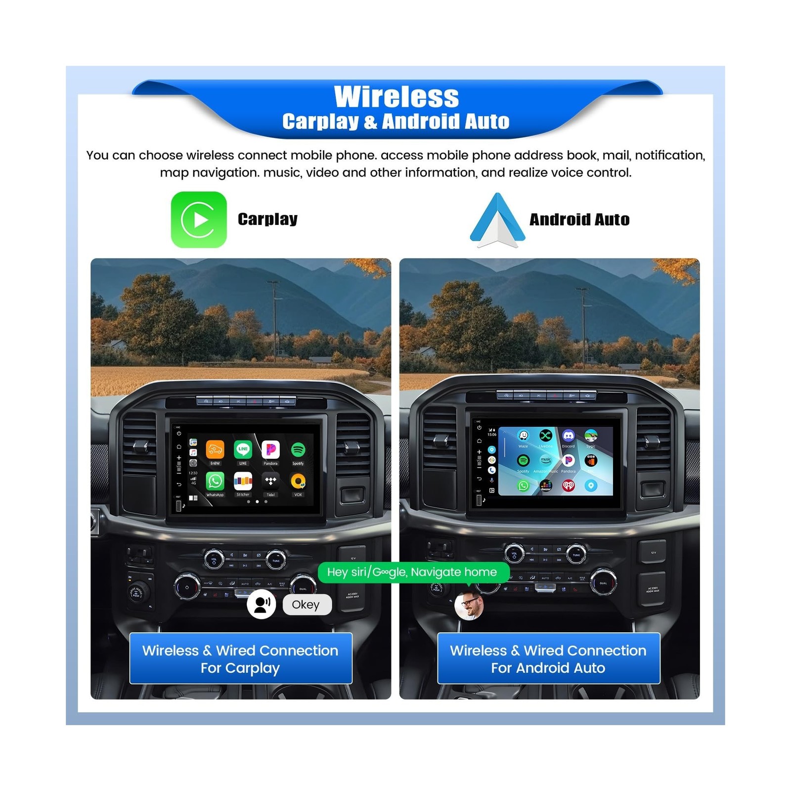 [6+128G] 8-Core Android 15 Car Stereo Radio for Ford F150/F250/F350 2004-2014…