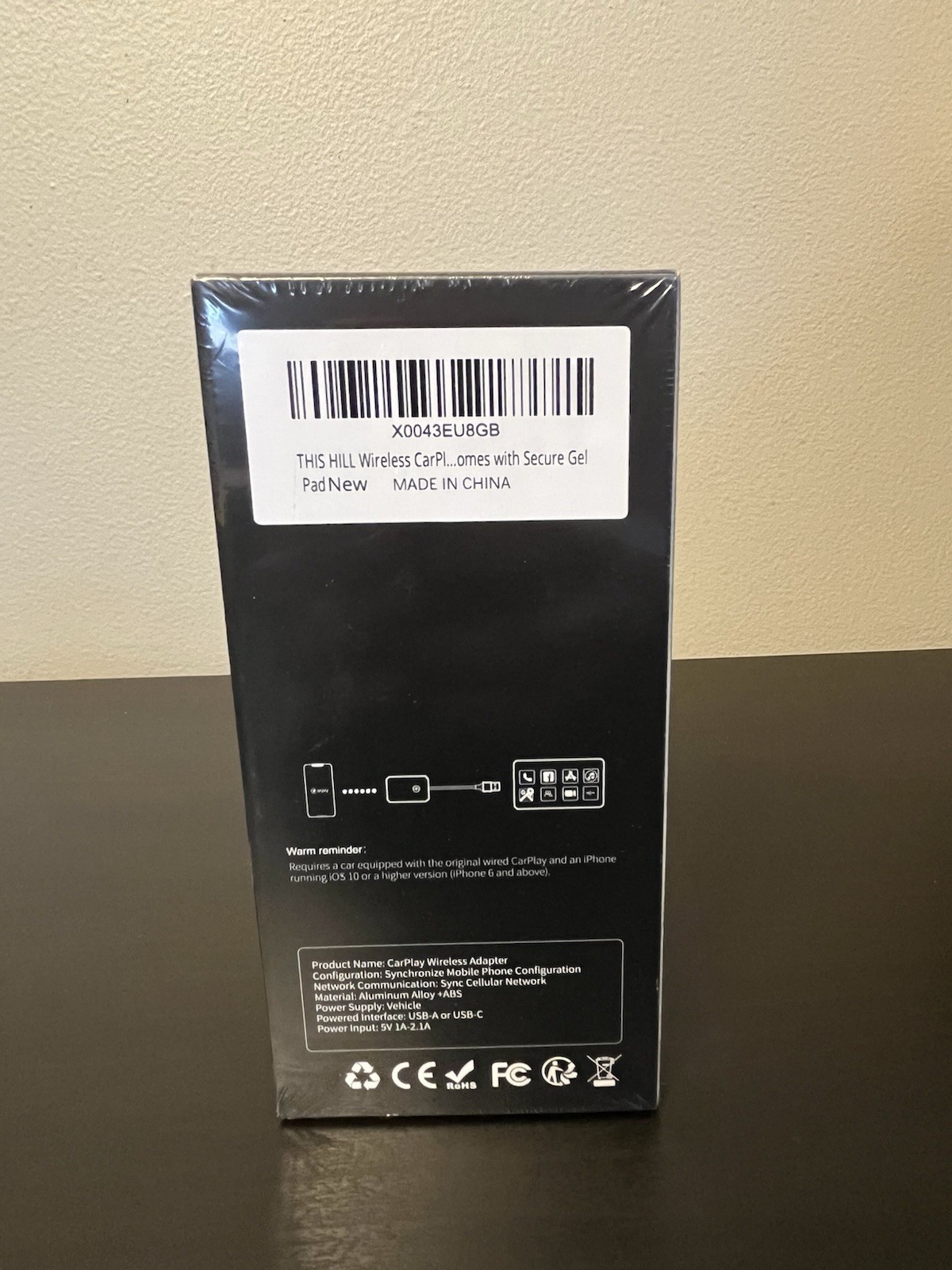 Wireless CarPlay Adapter OTA Upgrade USB-C Fast Connection Plug & Play THIS HILL