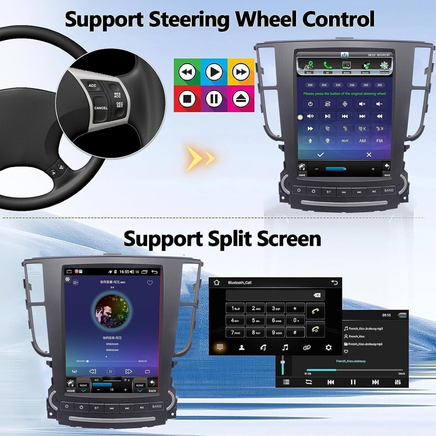 10.4″ For Honda Acura TL 2004-2008 Android Car Radio Stereo GPS Navi Carplay 32G