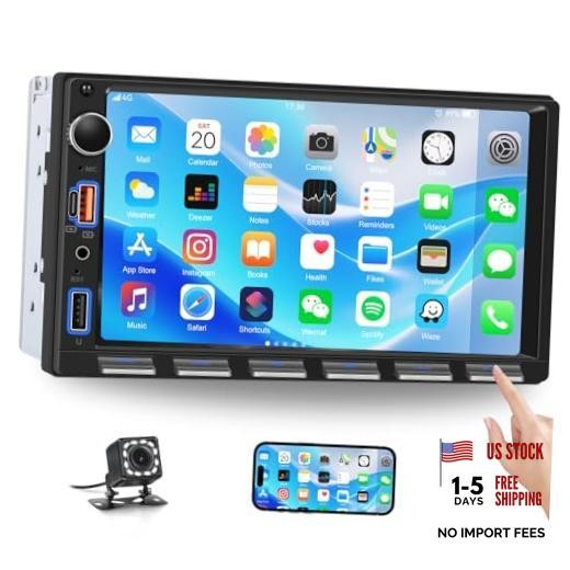 [Upgrade] Double Din Car Stereo with Bluetooth,7 Inch double din with button