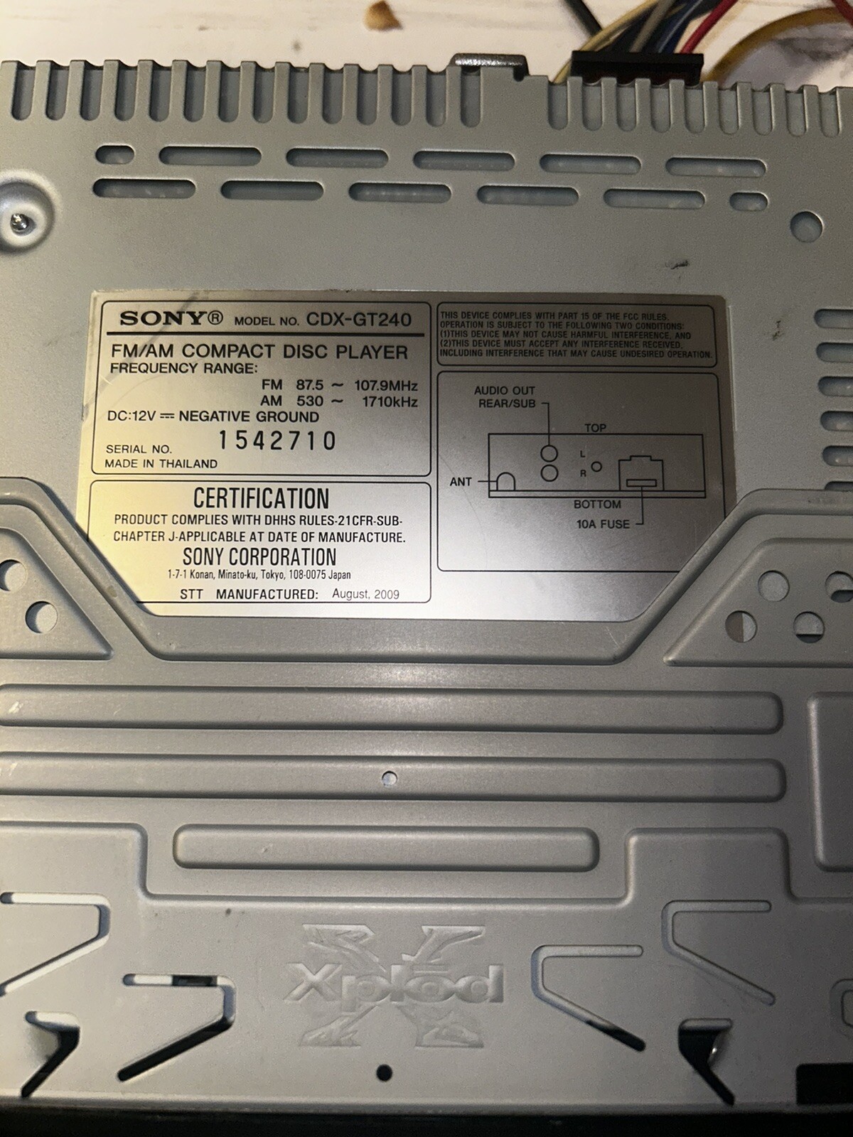 SONY CDX GT240
