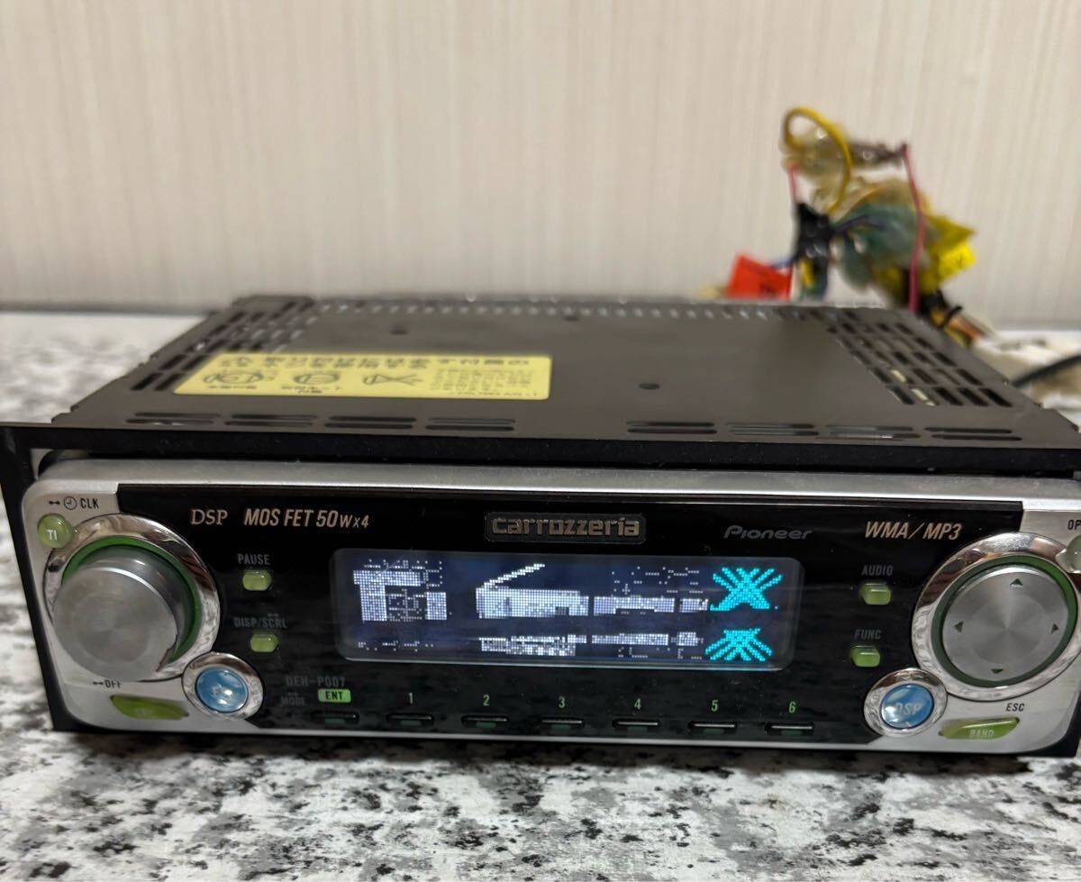 Pioneer Carrozzeria DEH-P007 CD Player MP3 DSP MOS FET 50Wx4 Car Audio Tested
