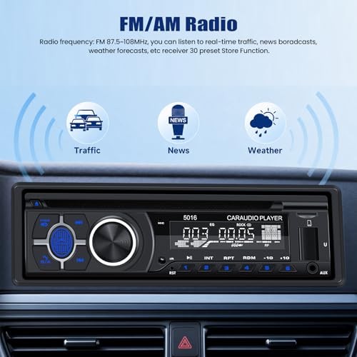 Single Din Car Stereo with Double BT Voice Assistant Find Car P3-support DVD