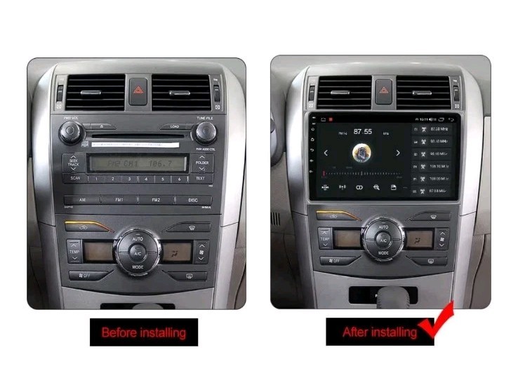 4G+64G Carplay Android 13 Car Stereo Radio GPS Navi For 2009-2013 Toyota Corolla
