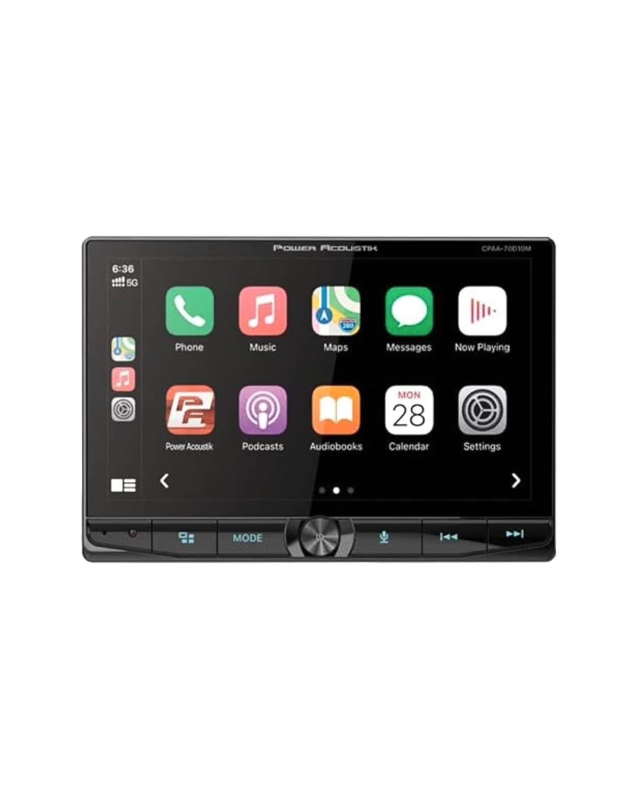 Power Acoustik 10.6 Inch Floating Double Din Media Receiver With Carplay Auto