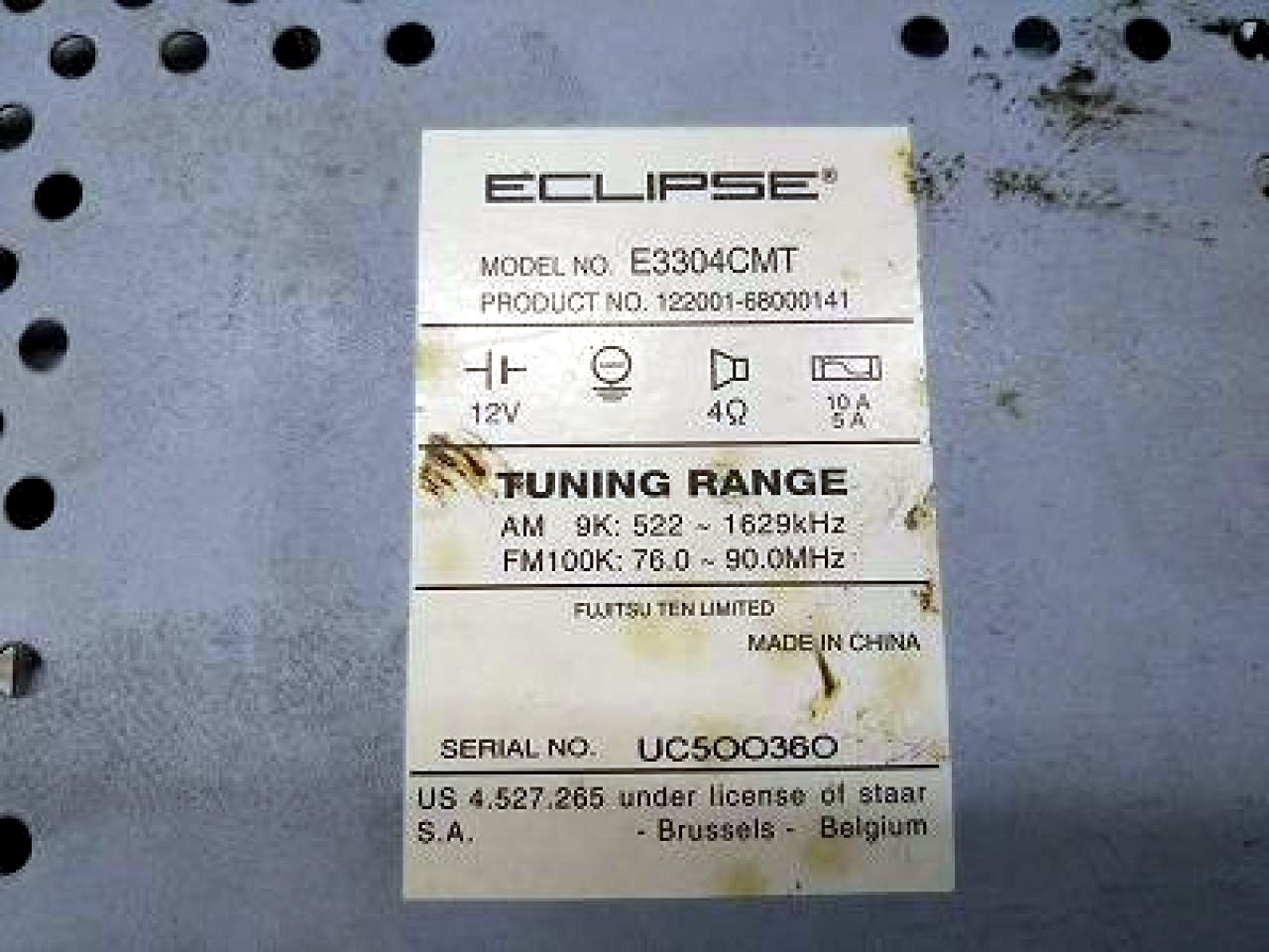 ECLIPSE E3304CMT Car Stereo Receiver Tested Working CD MD w/ Manual