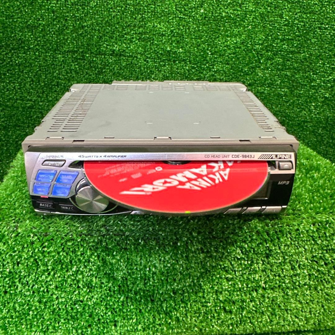 ALPINE CDE-9843J 1DIN CD MP3 Player Car Audio AM FM Radio Deck