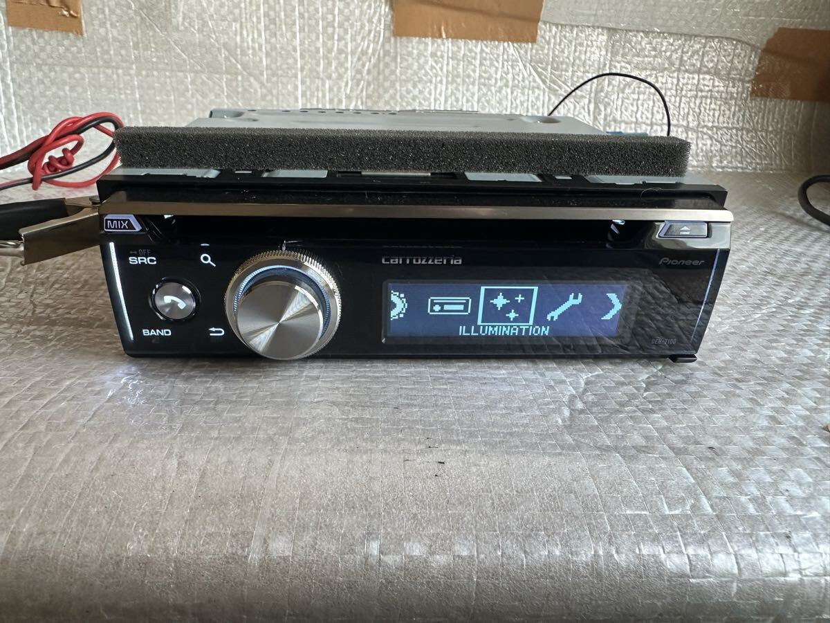 Pioneer Carrozzeria Car Audio DEH-7100 1D CD Bluetooth USB iPod iPhone AUX Used
