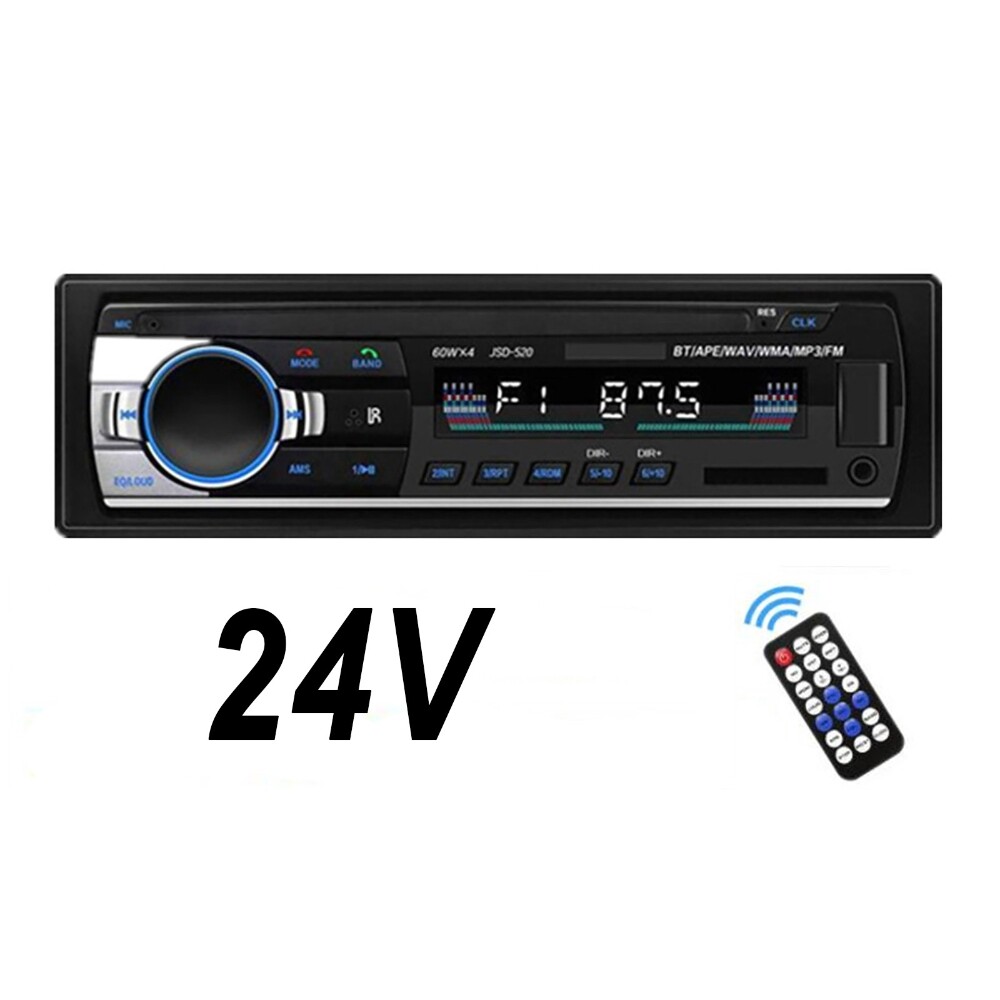 24V 60W Car MP3 Player Stereo Receiver bluetooth Audio Radio Handsfree Remote