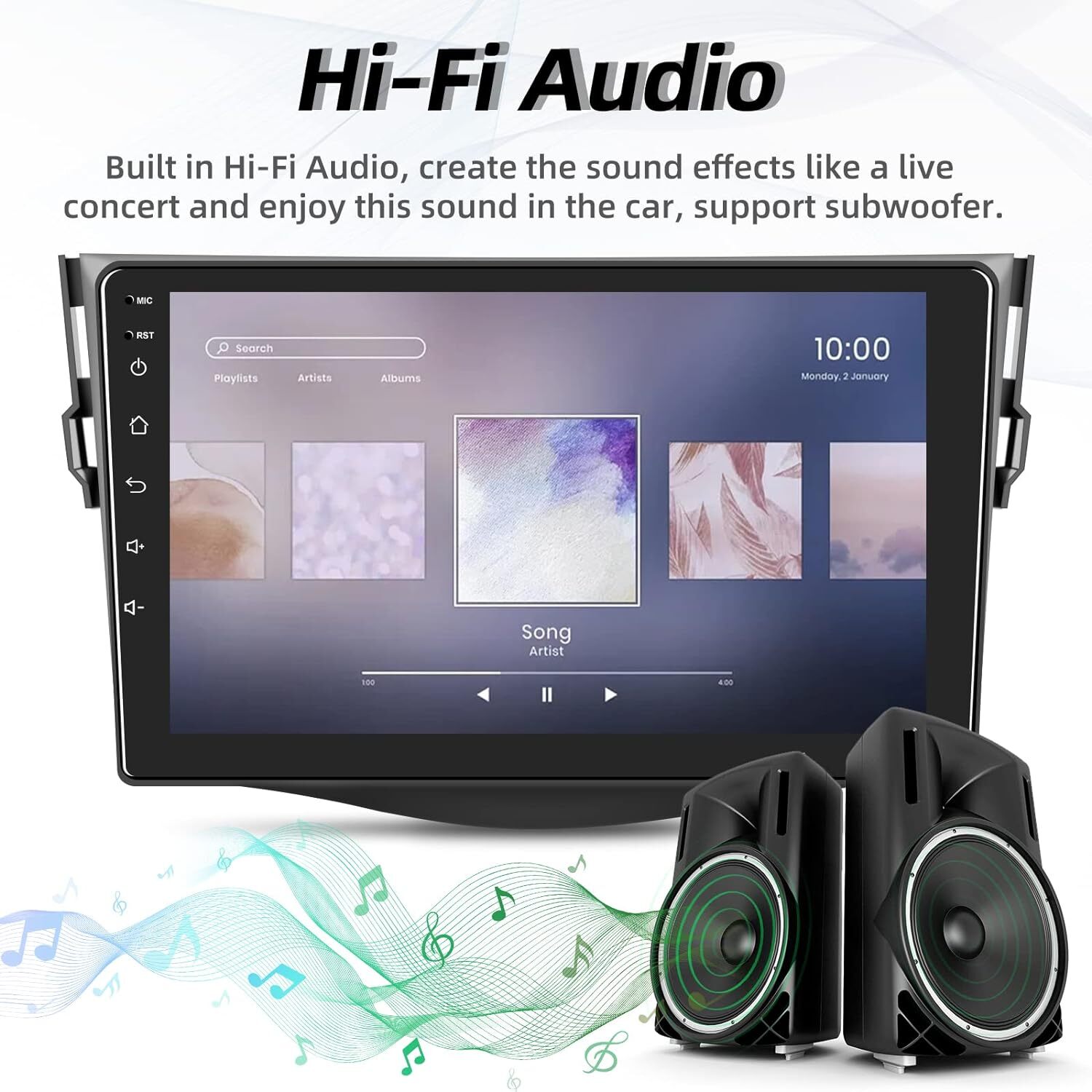 ADH Backup Camera For Toyota Rav4 2007-2011 Android Car Radio Stereo Large Navi