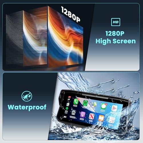 6.86 inch Motorcycle Carplay Screen GPS Navigation System with Wireless