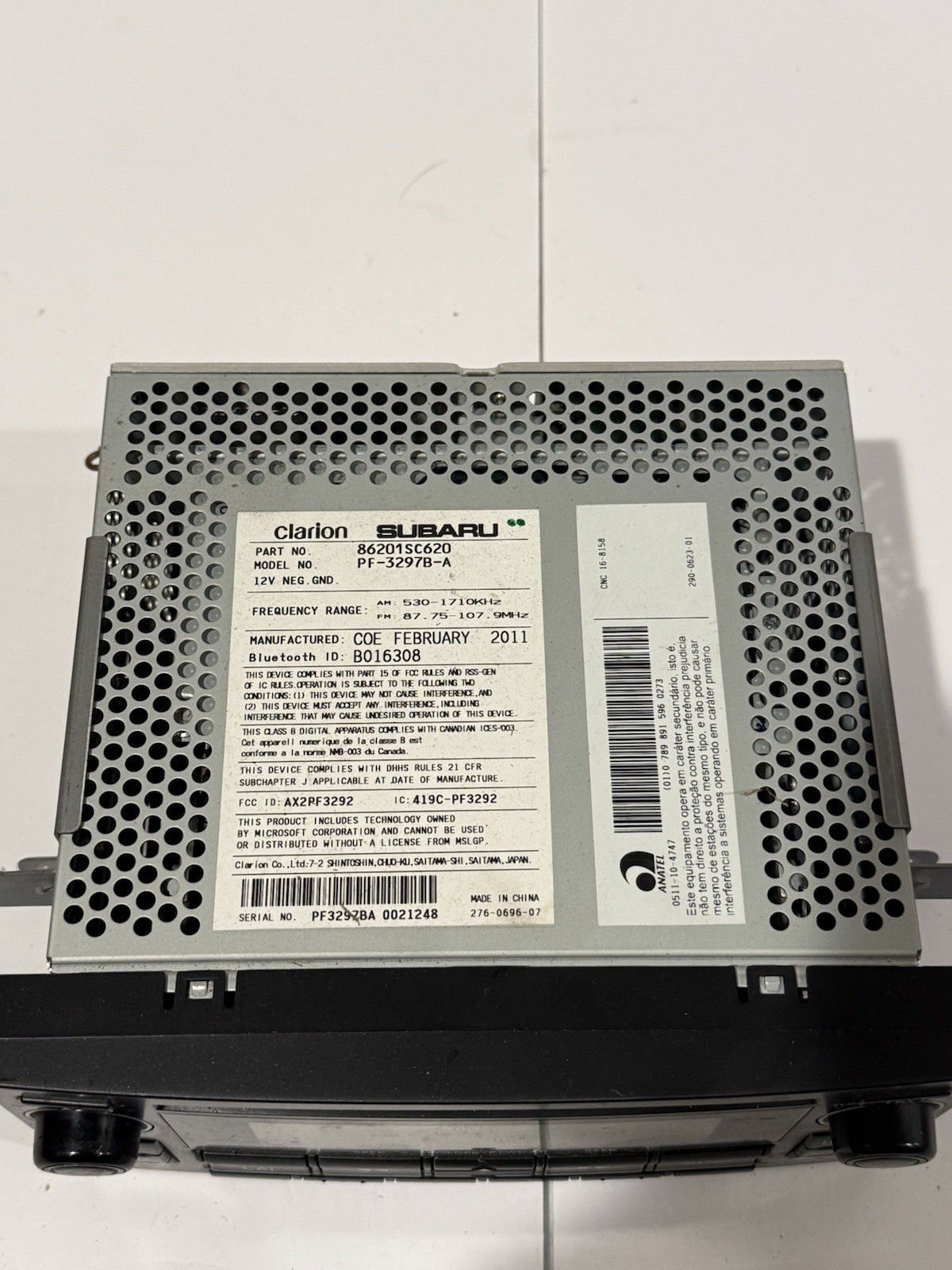 Subaru Clarion Stereo Radio CD Player 86201SC620 PF-3297b-a