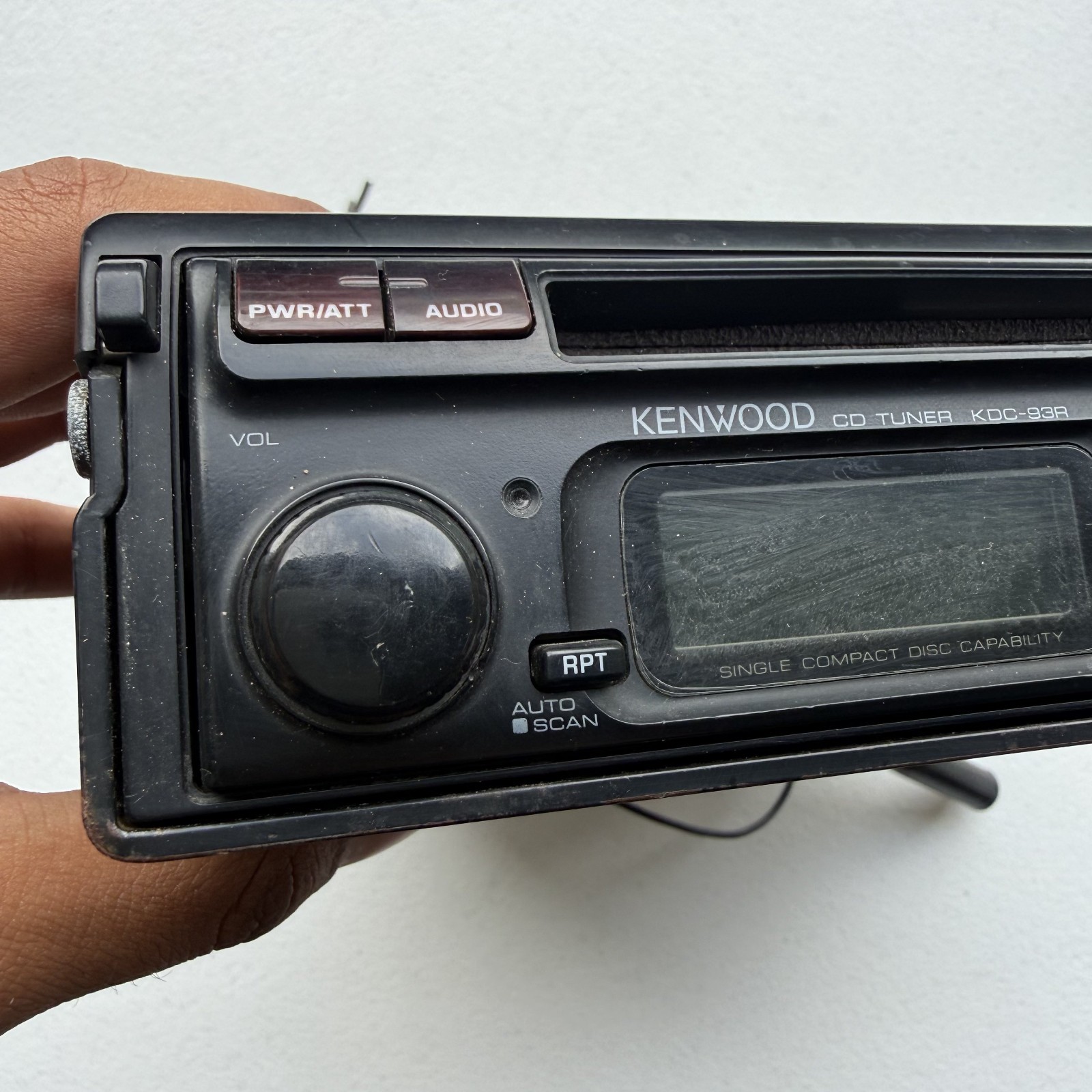 Kenwood KDC-93R Black Wired Compact AM/FM Radio In-Dash Digital CD Player