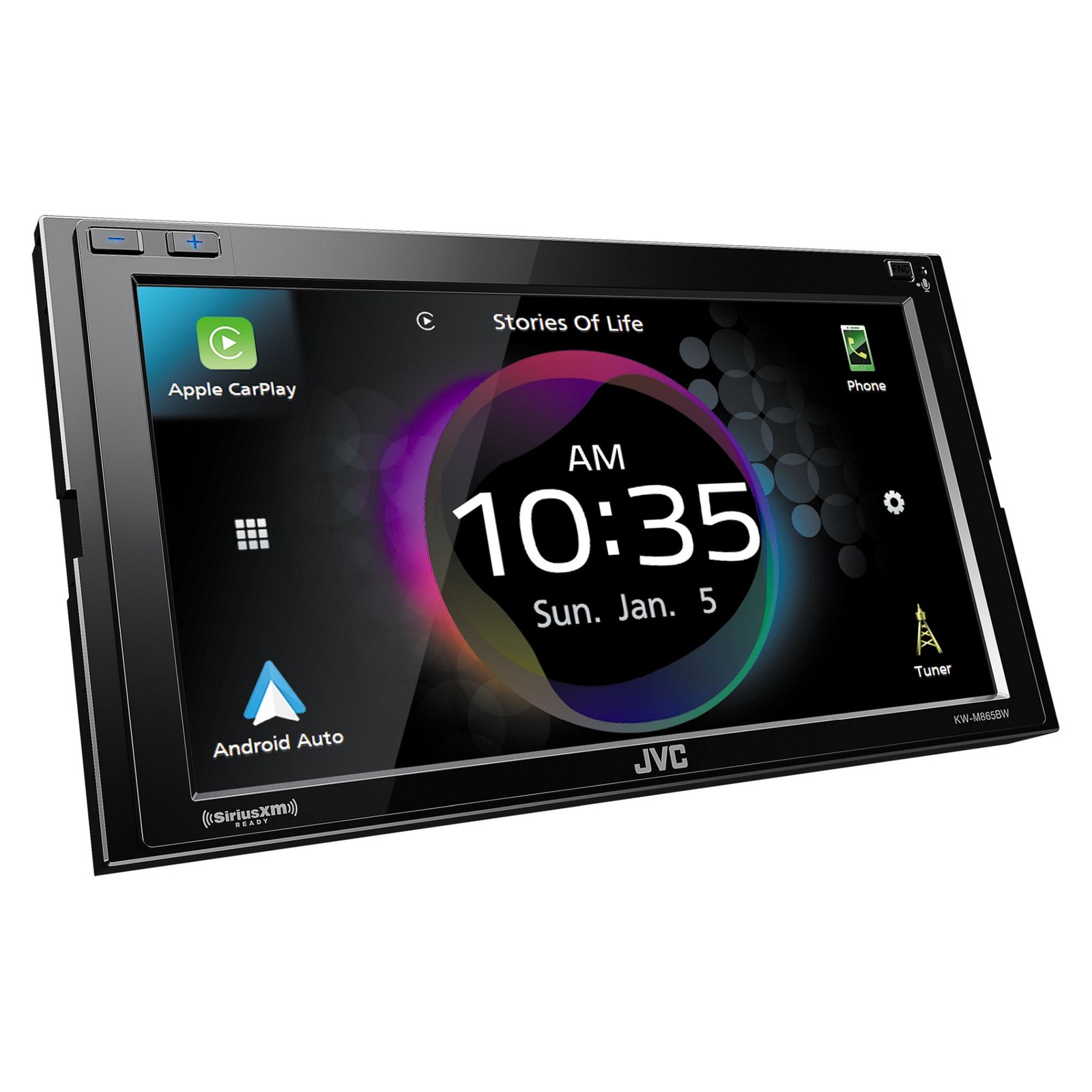 JVC KW-M865BW – Digital AV Receiver Works with Wireless CarPlay, Wireless And…