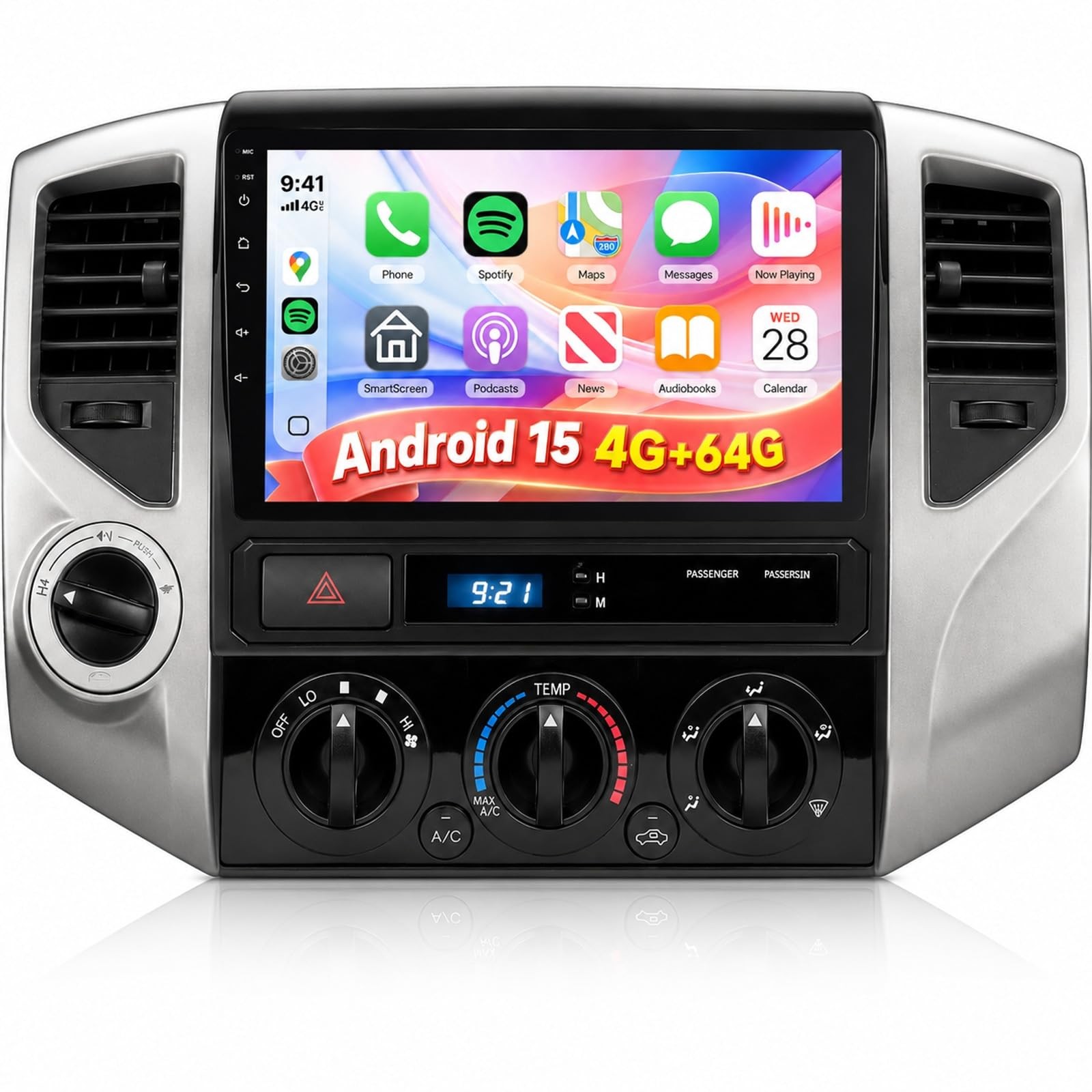 9″ Touchscreen Wireless Carplay Android Auto Stereo for 2005-2015 Toyota Tacoma