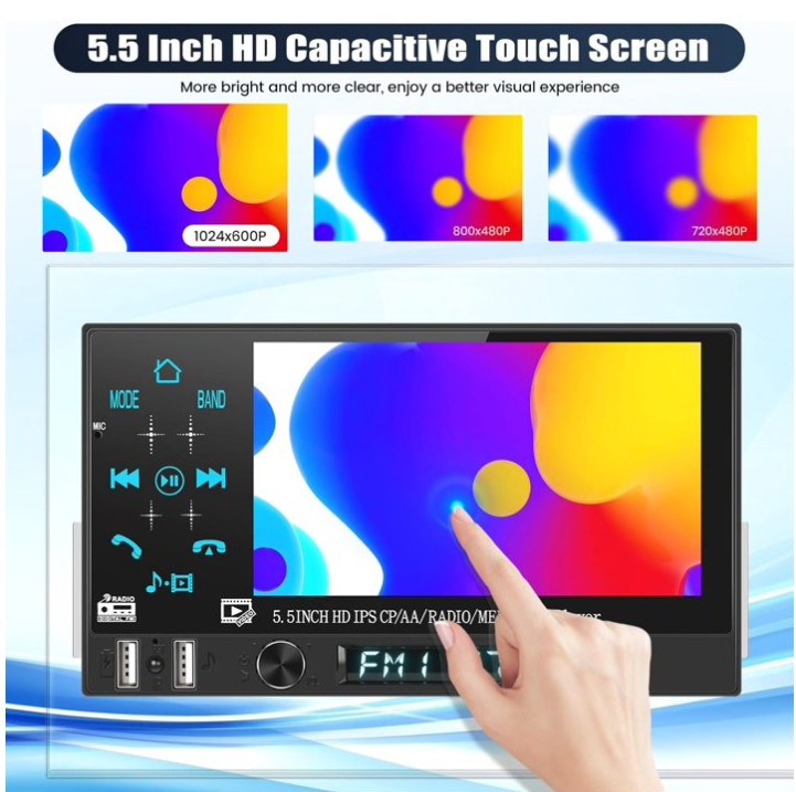 Estereo De Pantalla con Bluetooth Para Coche Carro Auto MP3 Player WMA/WAV/APE/F
