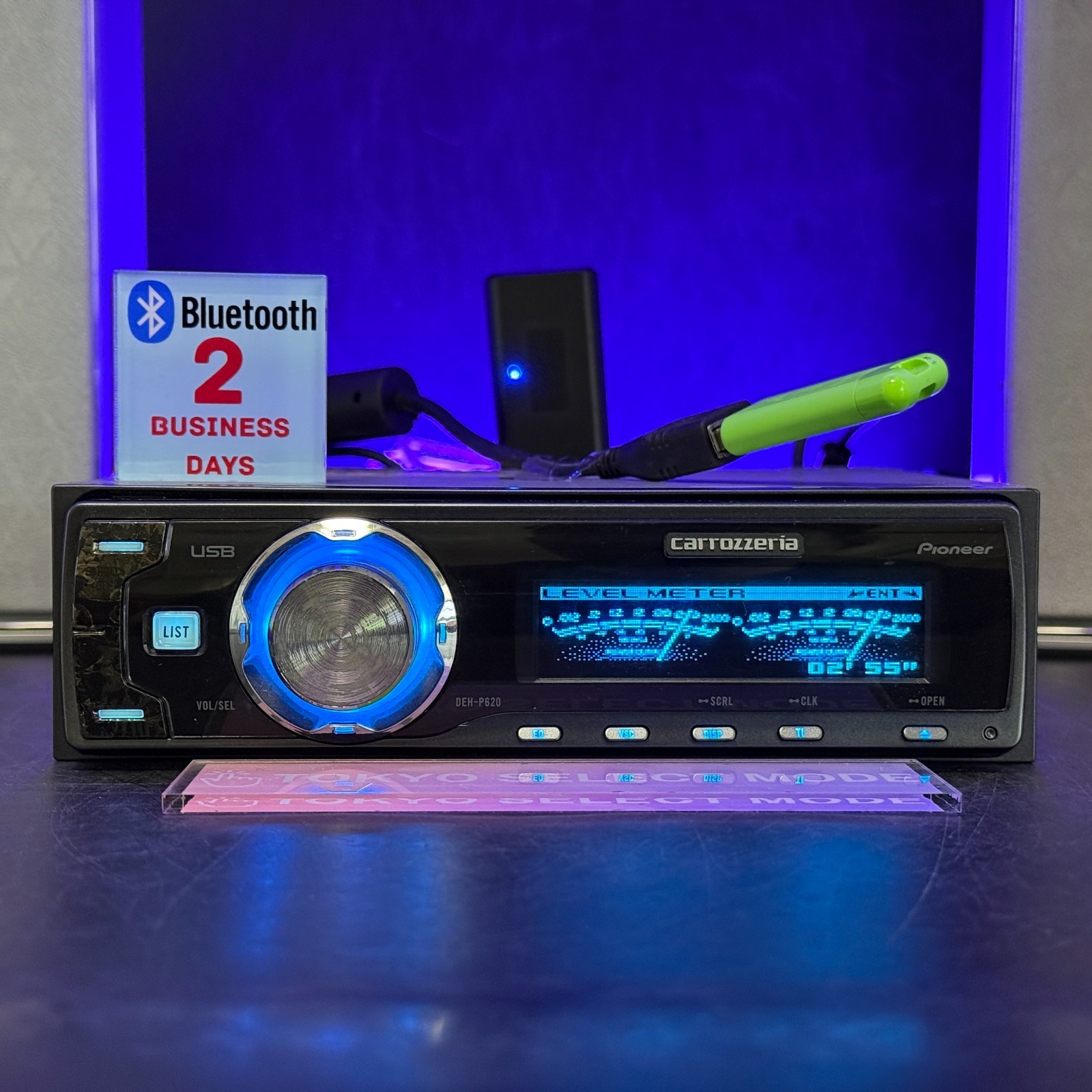 Pioneer Carrozzeria DEH-P620 1DIN Car Audio CD USB AUX Added Bluetooth In Stock