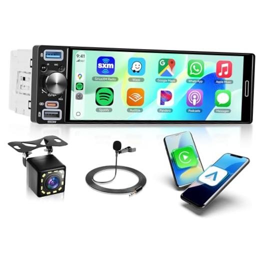 6.5 inch Single Din Car Radio Wireless Carplay 6.5 inch+Wireless Carplay+AM