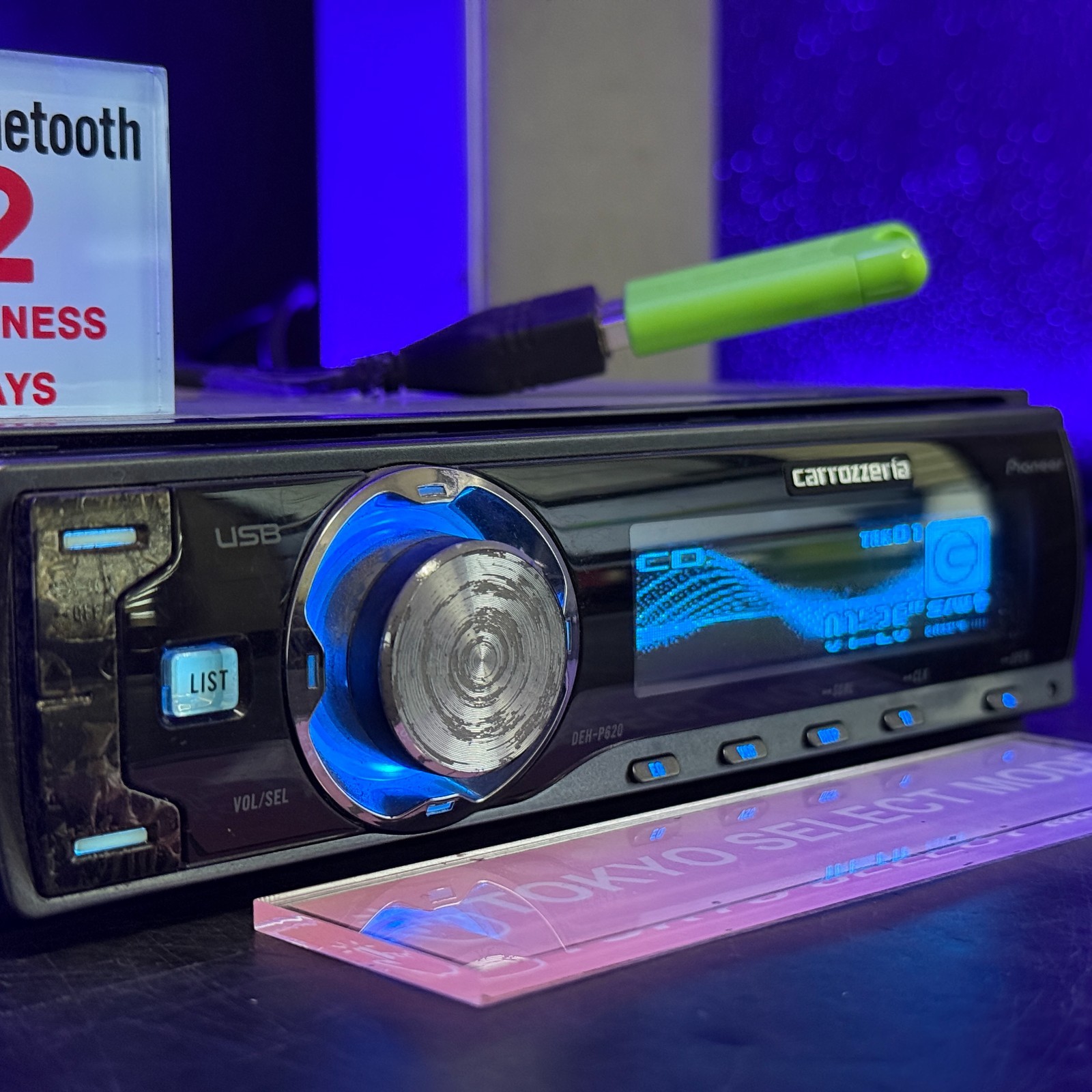 Pioneer Carrozzeria DEH-P620 1DIN Car Audio CD USB AUX Added Bluetooth In Stock