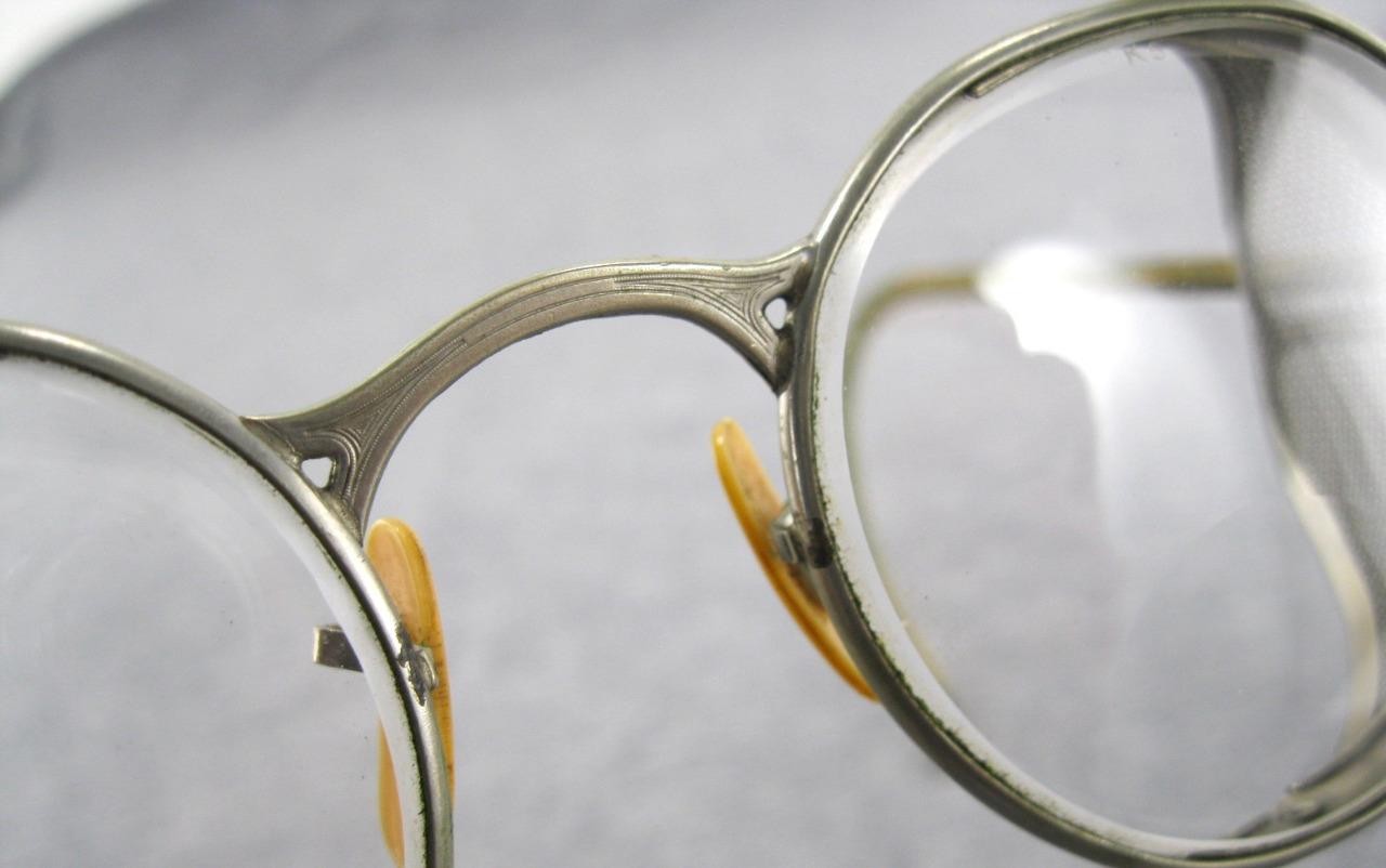 Vintage Pioneer Safety Glasses Wire Biker Motorcycle Steampunk w/ Metal Case