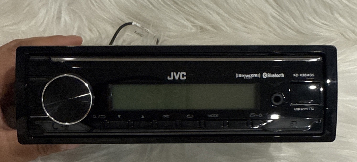 JVC KD-X38MBS Single DIN Marine MotorSport Bluetooth USB AUX LED-PRE-OWNED!