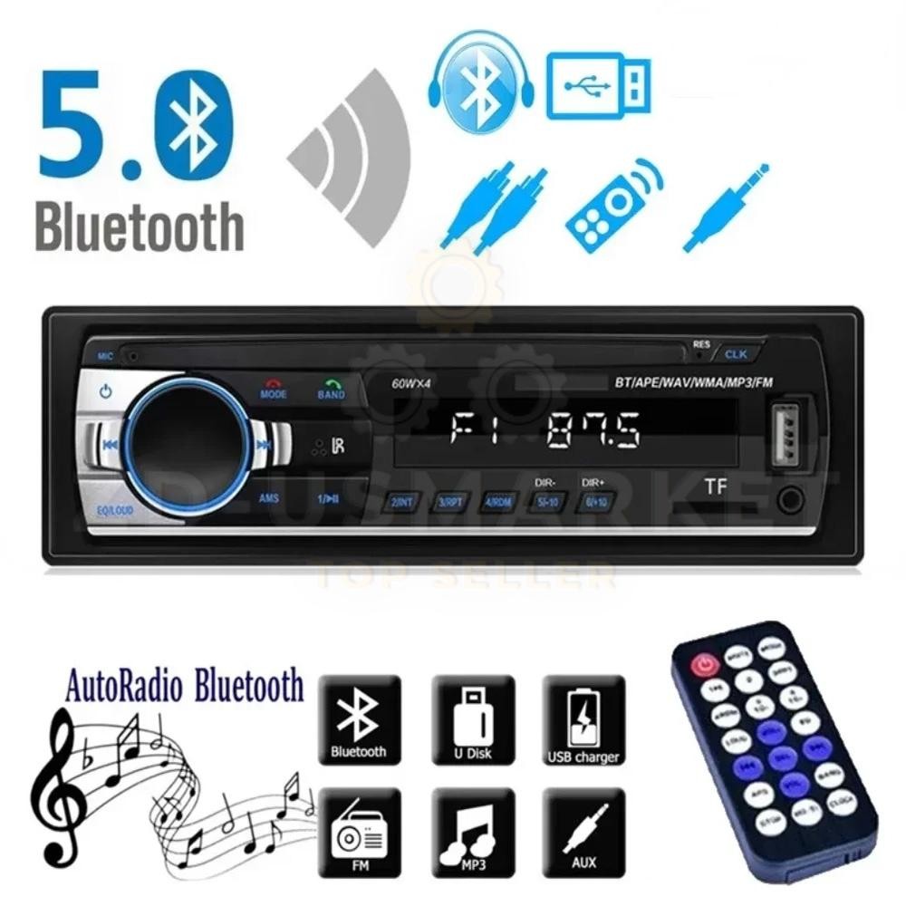 Bluetooth Car Radio Player Stereo Audio In-Dash FM Aux Input Receiver SD MP3