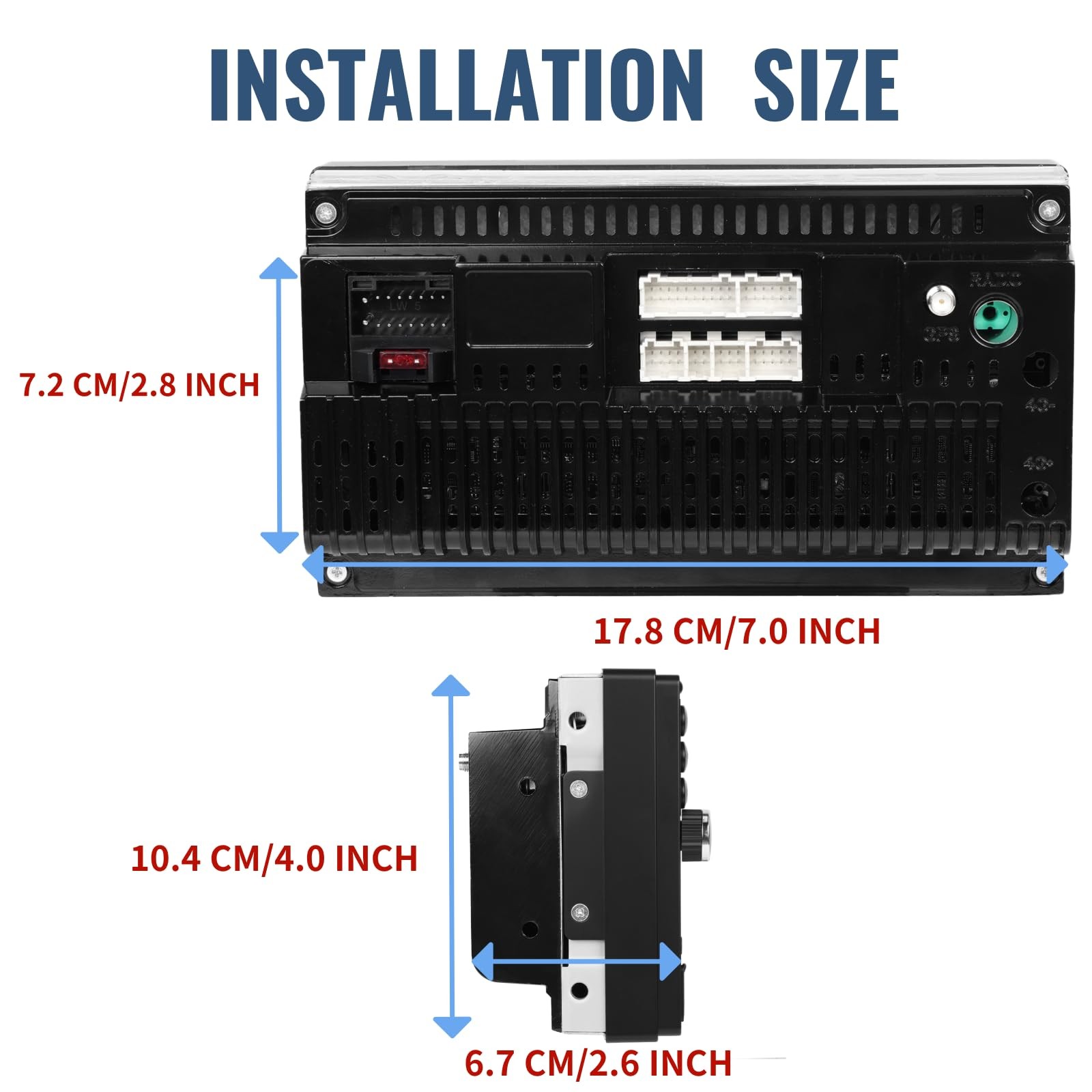4GB+64GB Double DIN Car Stereo 8(4+4) CORE Android 13.0 Head Unit, Wireless