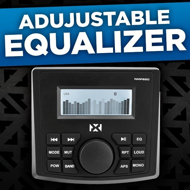 NVX NMPS20 & MVSP65 6.5″ Marine Receiver and Marine Speakers Package