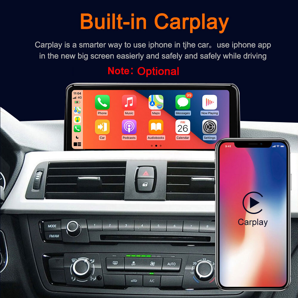 Android auto Wireless Carplay for BMW X5 E70 X6 E71 2008 -2017 System Car Radio