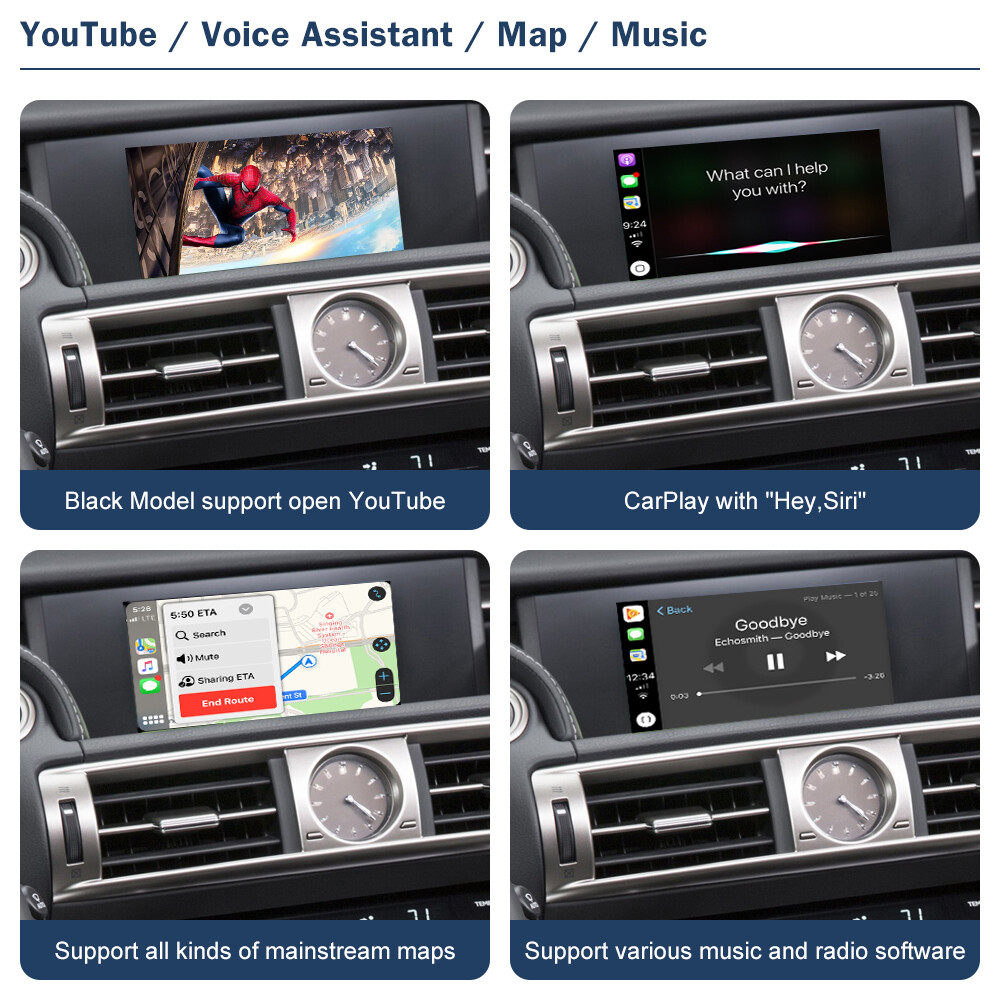For Lexus IS 2014-2019 Wireless Carplay Android Auto Module Mirror Link AirPlay