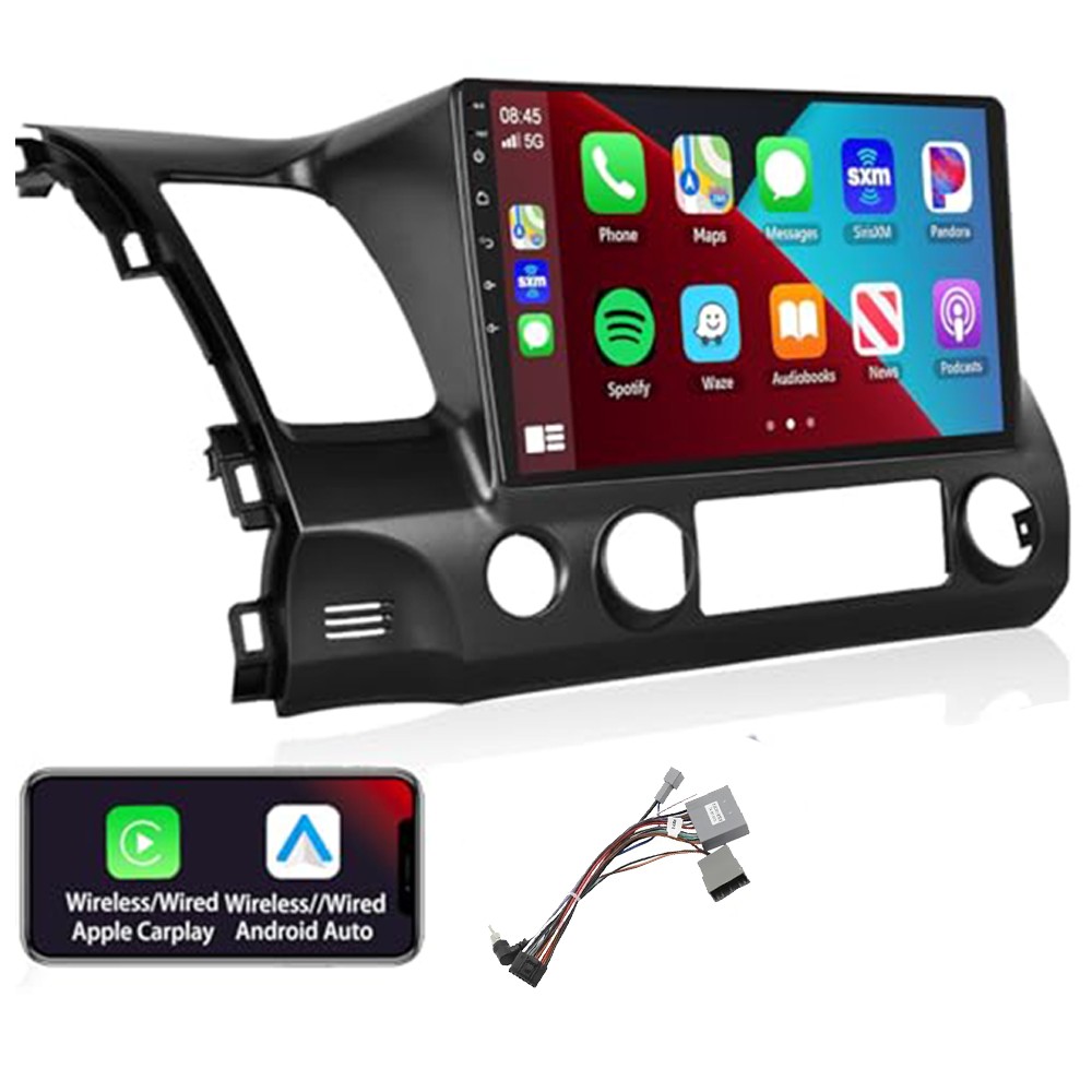 For Honda Civic 2006-2011 Carplay Android 13 Radio 2 din MP5 Player 10.1 Inch
